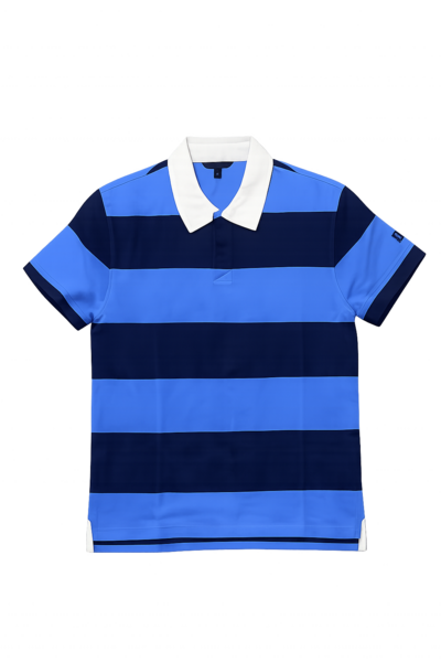 BANANA REPUBLIC SS Rugby Polo T-Shirt Striped(Available Sizes- L) )